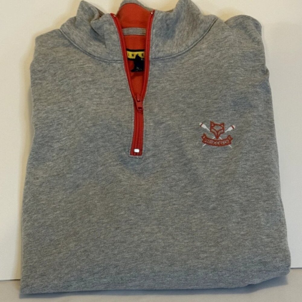 Prince & Fox Xl Zip-up Gray Pullover Athleisure Shirt 1/4 Zip
